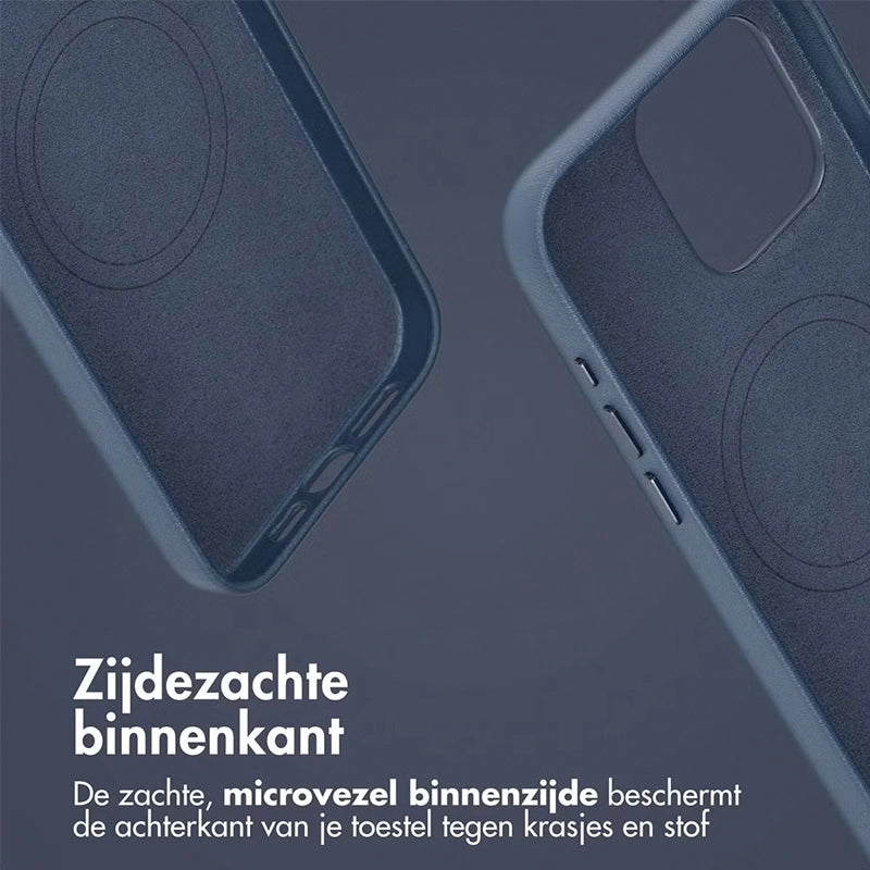 Authentieke 2-in-1 iPhone Leren Hoes - Nightfall Blue