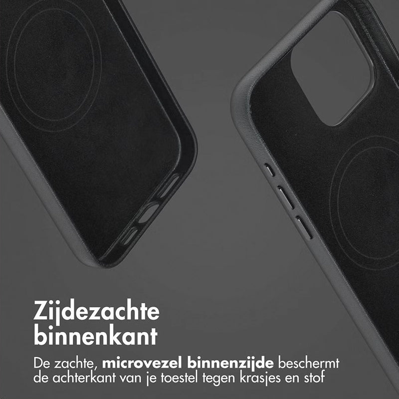 Authentieke 2-in-1 iPhone Leren Hoes - Onyx Black