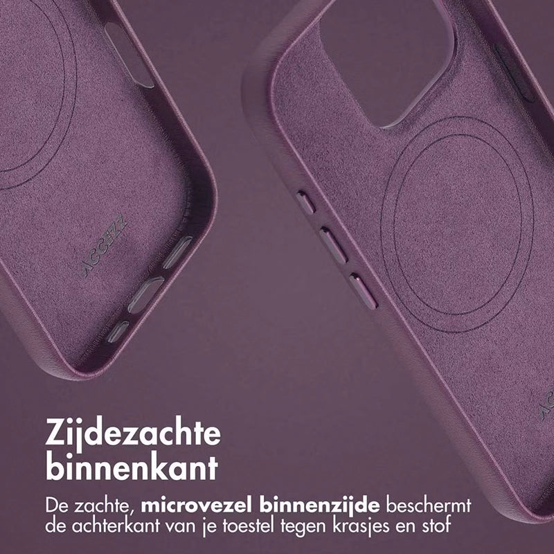 Luxe Echt Leren iPhone Backcover - Heath Purple