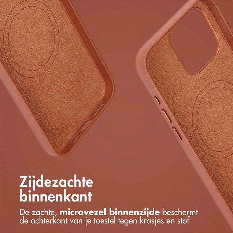 Authentieke 2-in-1 iPhone Leren Hoes - Sienna Brown