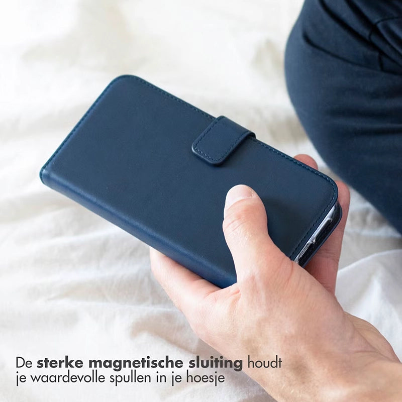 Elegant Luxury Leather iPhone Bookcase - Blue