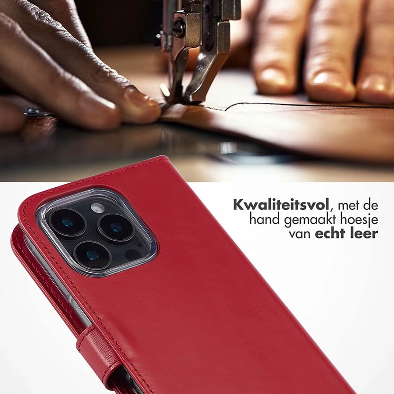 Elegante Luxe Leren iPhone Bookcase - Rood