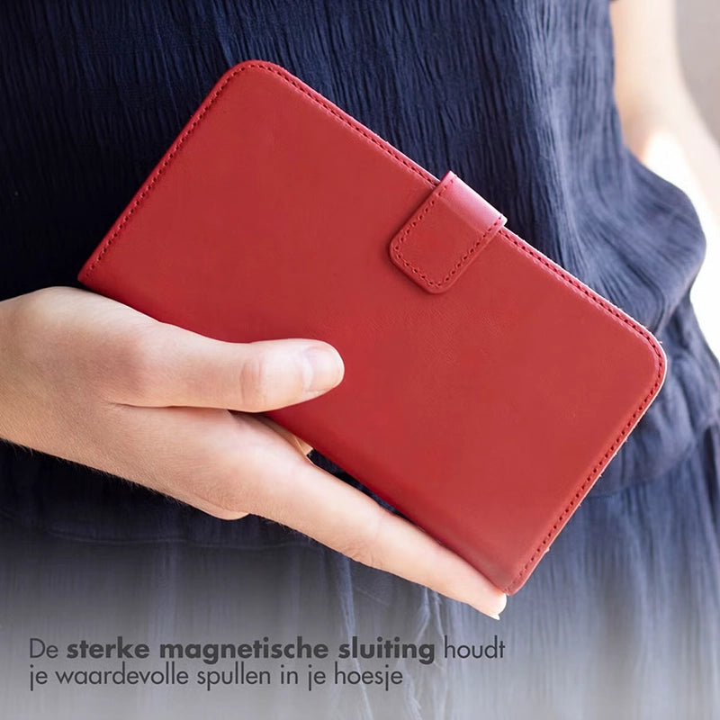 Elegante Luxe Leren iPhone Bookcase - Rood