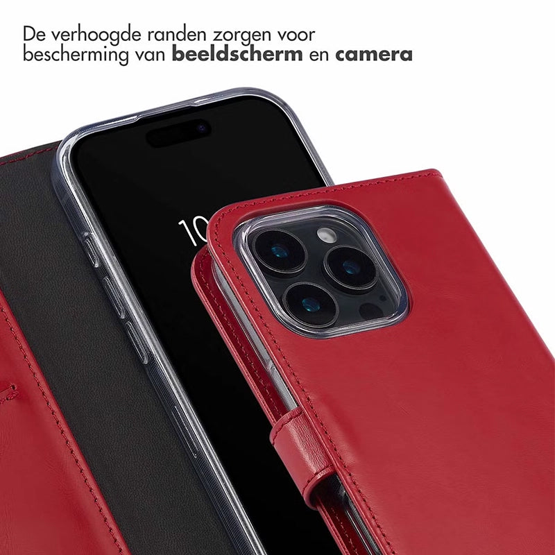 Elegante Luxe Leren iPhone Bookcase - Rood