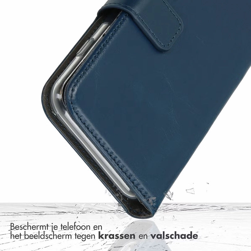 Elegante Luxe Leren Samsung Bookcase - Blauw