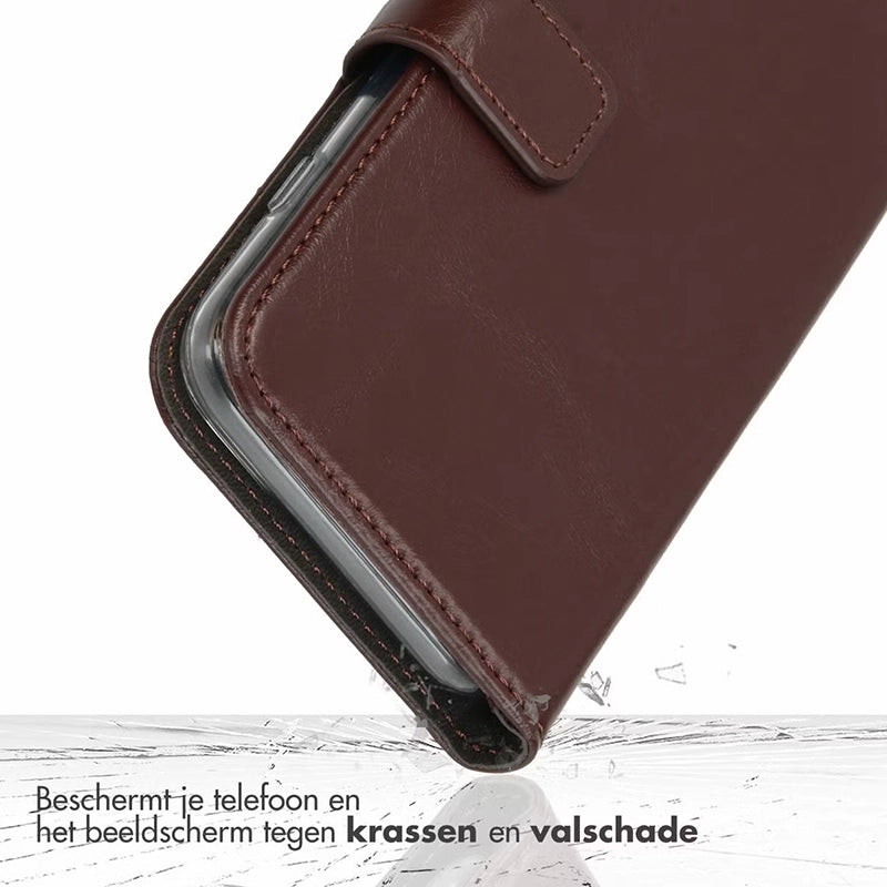 Elegante Luxe Leren Samsung Bookcase - Bruin