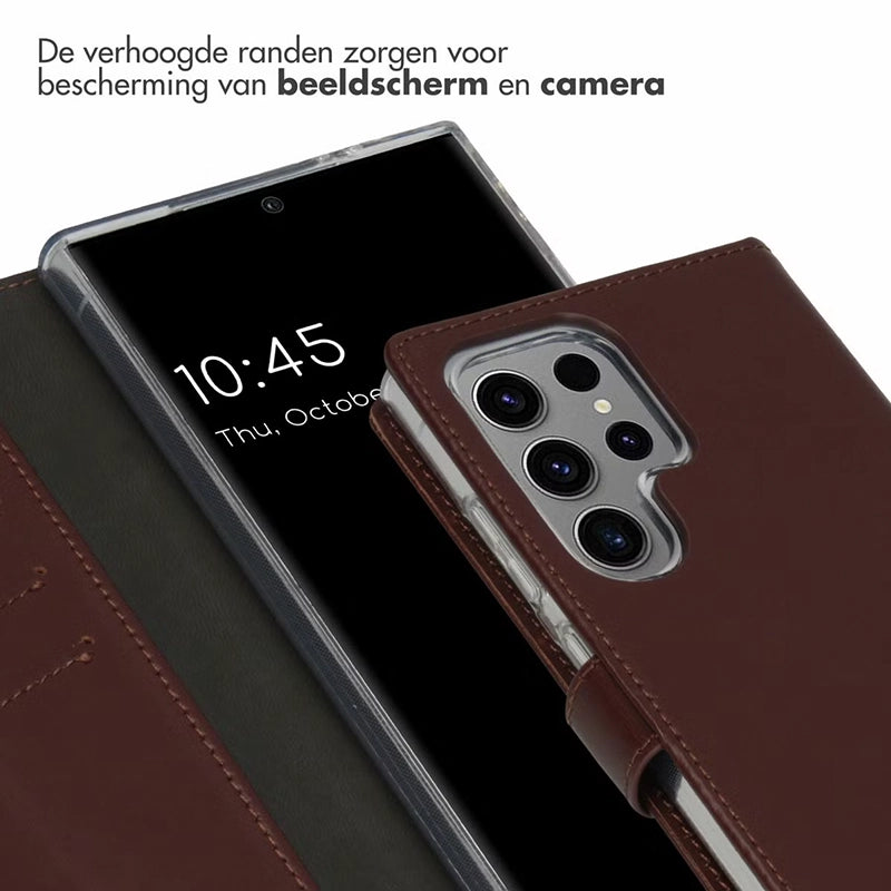 Elegante Luxe Leren Samsung Bookcase - Bruin