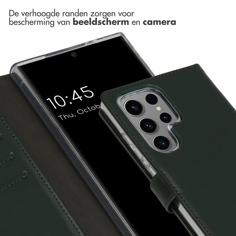 Elegante Luxe Leren Samsung Bookcase - Groen