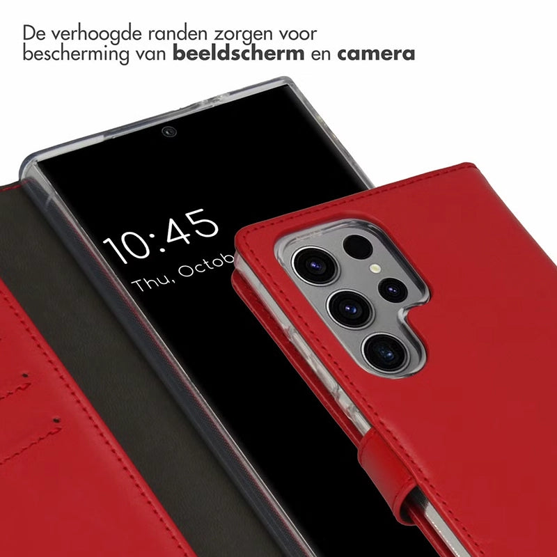 Elegante Luxe Leren Samsung Bookcase - Rood