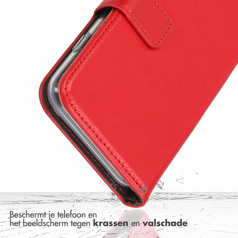 Elegante Luxe Leren Samsung Bookcase - Rood