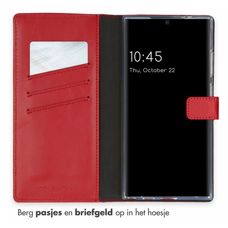 Elegante Luxe Leren Samsung Bookcase - Rood