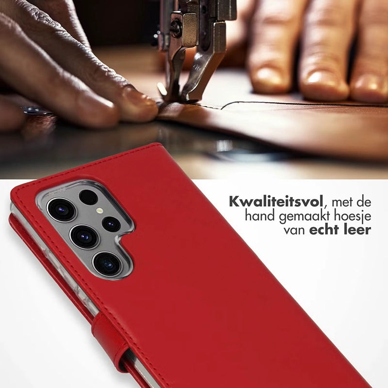 Elegante Luxe Leren Samsung Bookcase - Rood