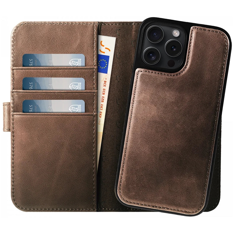 Prestige Echt Leren iPhone Book Case - Bruin