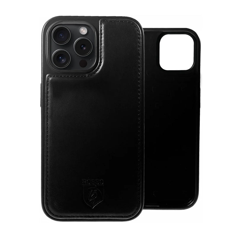 Prestige Echt Leren iPhone Book Case - Zwart
