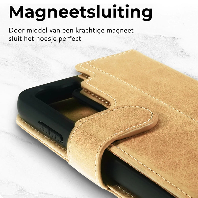 Prestige Echt Leren Samsung Book Case - Lichtbruin
