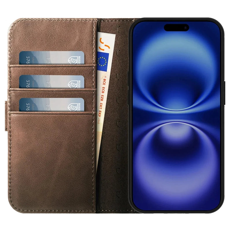 Prestige Echt Leren iPhone Book Case - Bruin