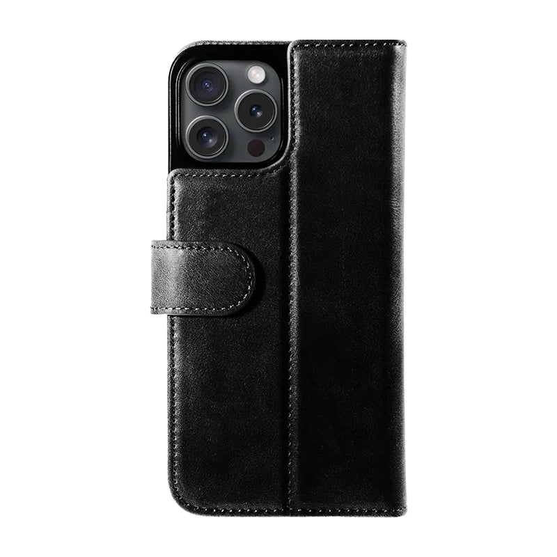 Prestige Echt Leren iPhone Book Case - Zwart