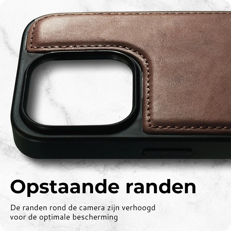 Prestige Echt Leren iPhone Book Case - Bruin