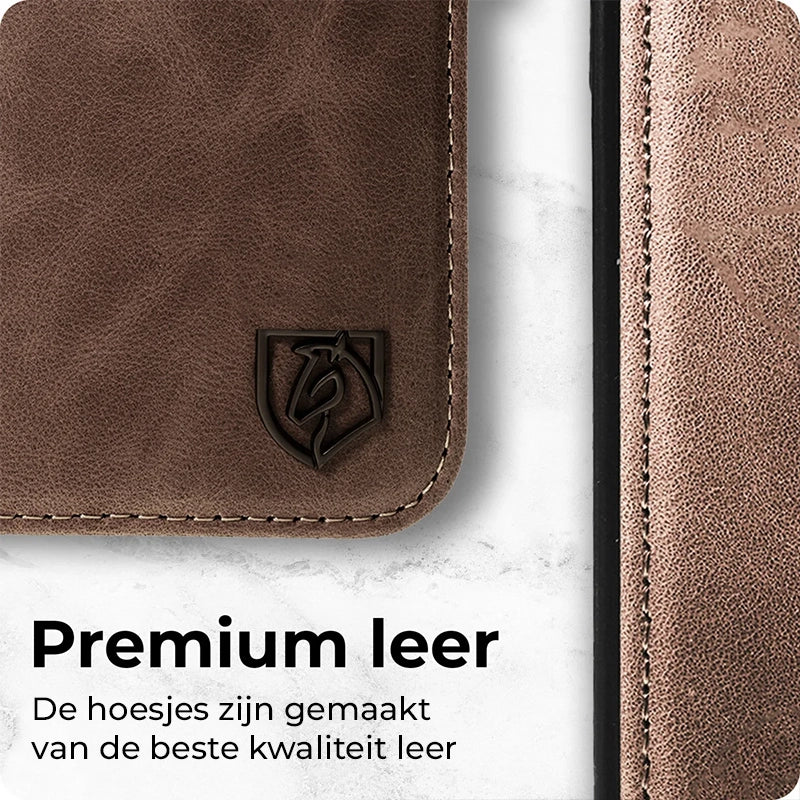 Prestige Echt Leren iPhone Book Case - Bruin