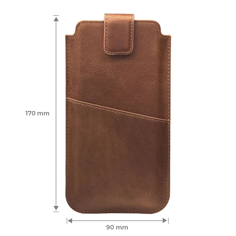 Deluxe Insert Case Genuine Leather Card Slots Brown