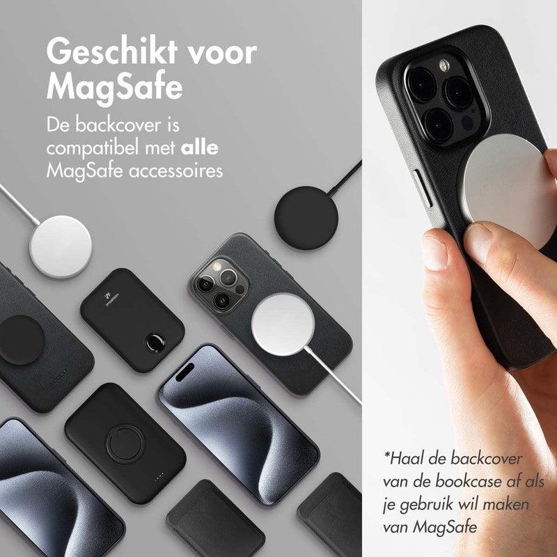 Luxe 2-in-1 Leren Bookcase met MagSafe - Onyx Black