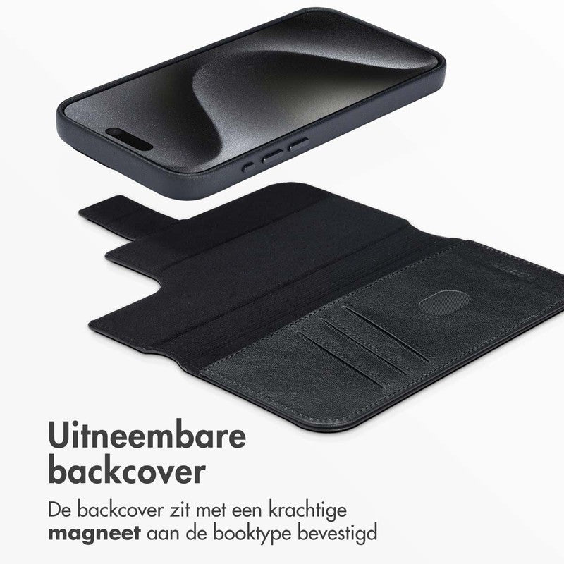 Luxe 2-in-1 Leren Bookcase met MagSafe - Onyx Black
