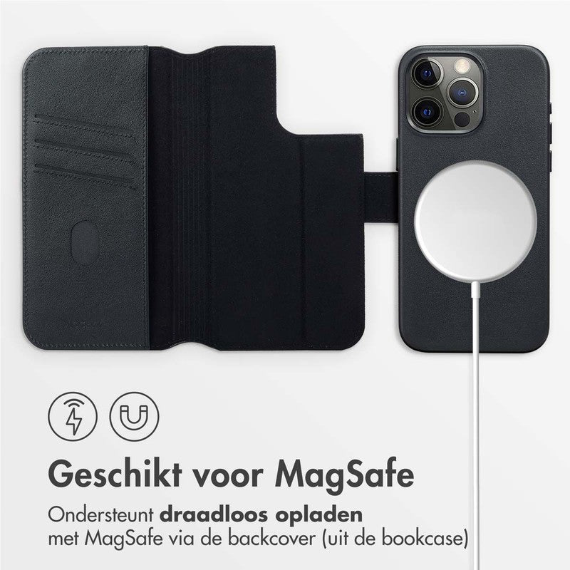 Luxe 2-in-1 Leren Bookcase met MagSafe - Onyx Black