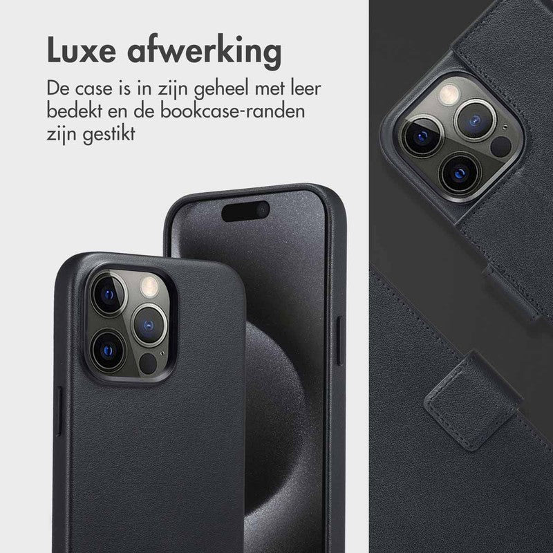 Luxe 2-in-1 Leren Bookcase met MagSafe - Onyx Black