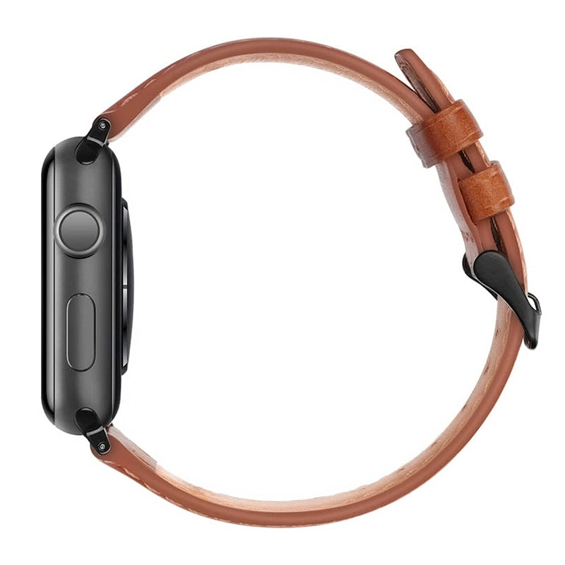 Echt Leer Apple Watch Band - Bruin
