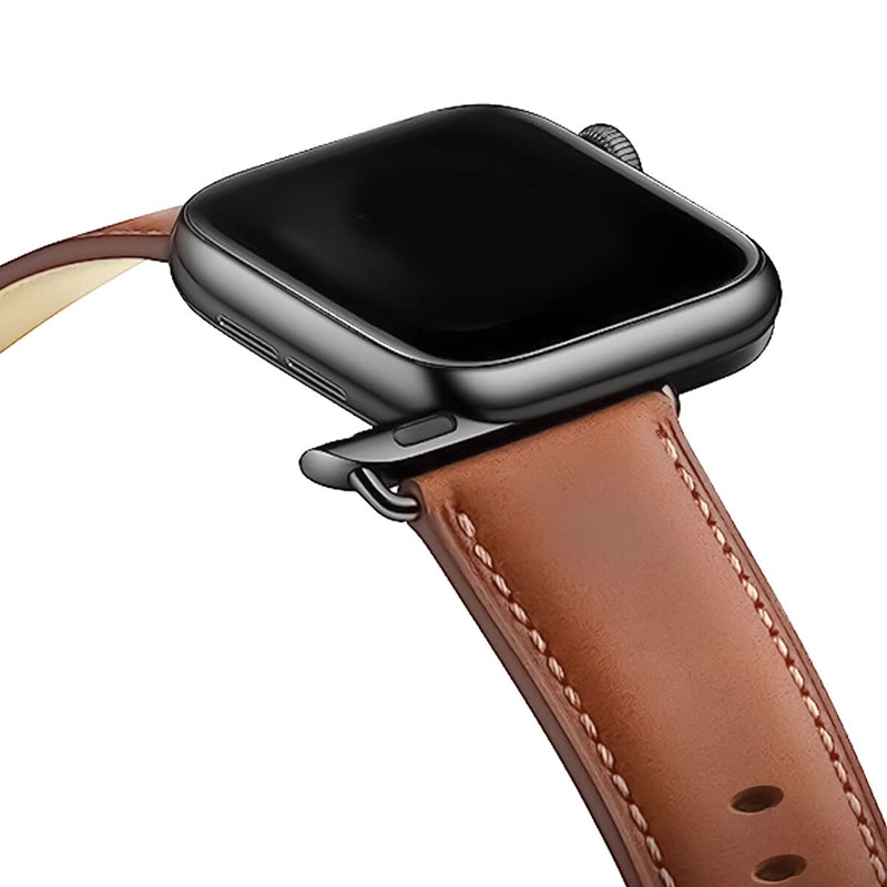 Echt Leer Apple Watch Band - Bruin