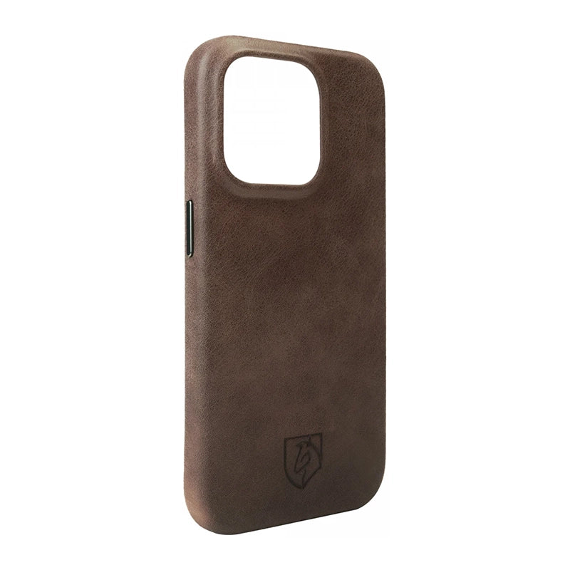 Stijlvolle Echt Leer Back Cover met MagSafe - Bruin