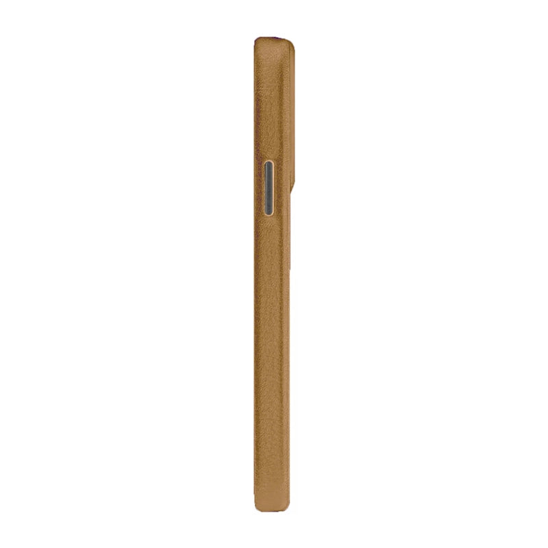 Stijlvolle Echt Leer Back Cover met MagSafe - Lichtbruin