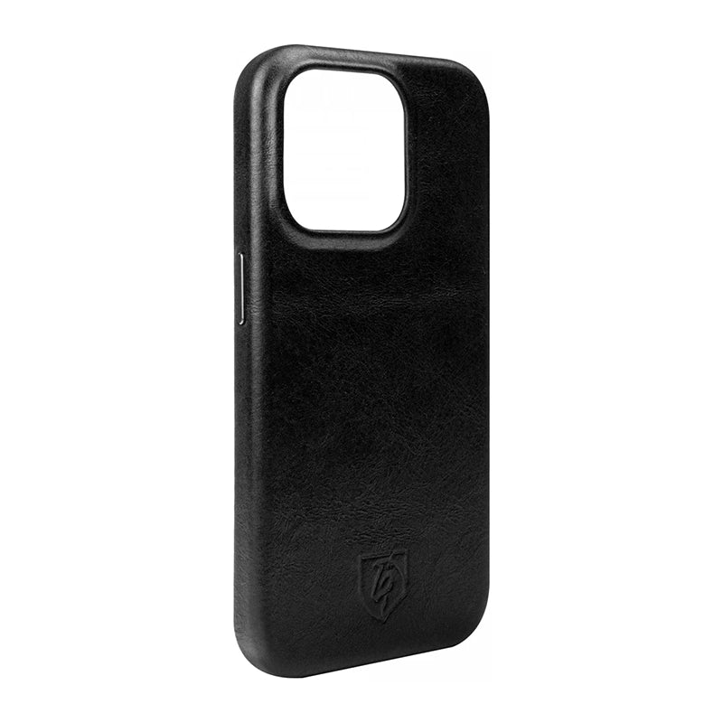 Stijlvolle Echt Leer Back Cover met MagSafe - Zwart