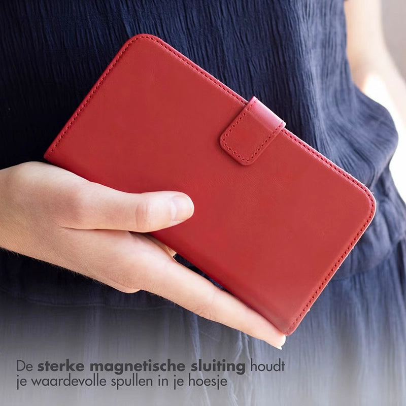 Elegante Luxe Leren Samsung Bookcase - Rood