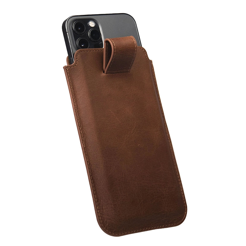 Deluxe Insert Case Genuine Leather Card Slots Brown