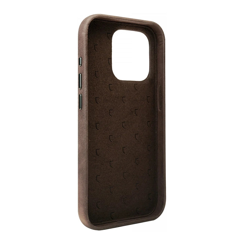Stijlvolle Echt Leer Back Cover met MagSafe - Bruin